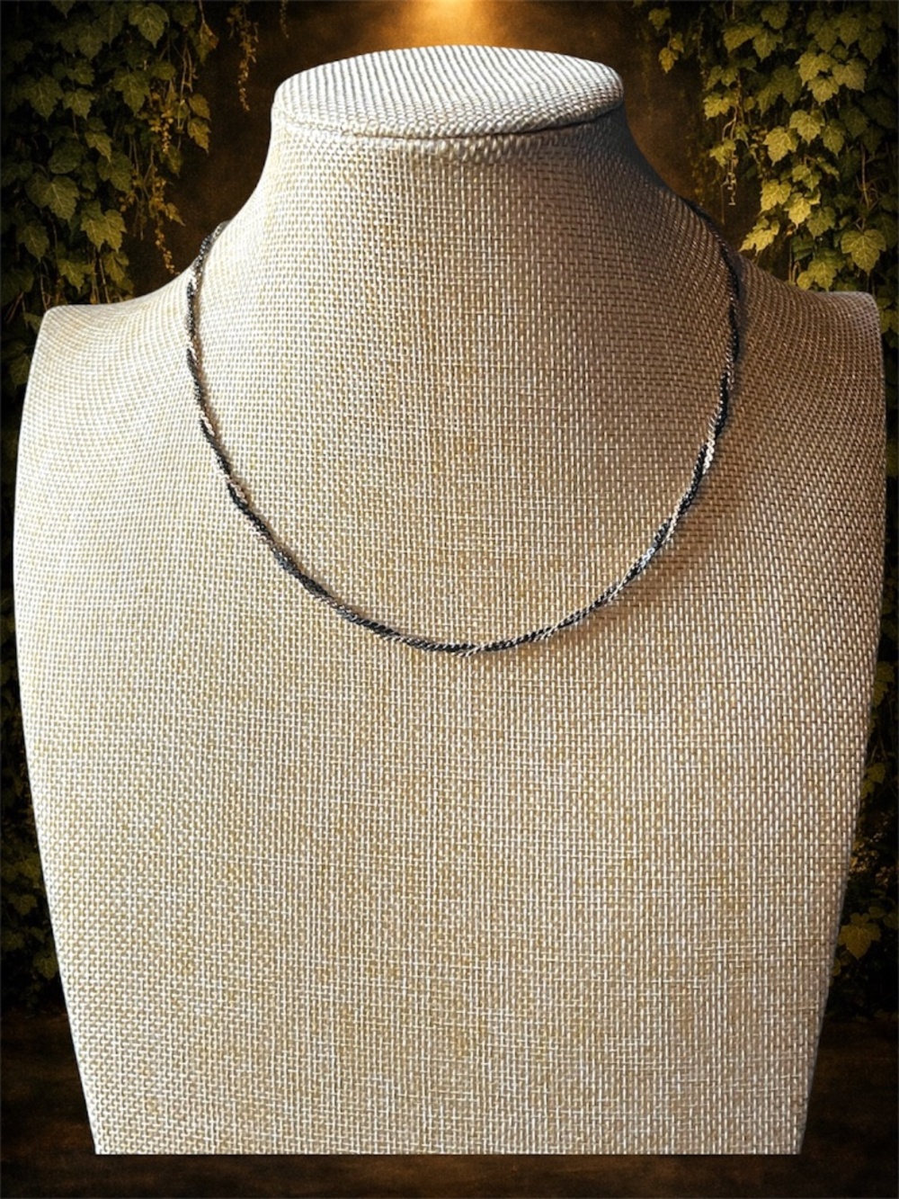 Vintage ACT II Black Gold Twisted Necklace